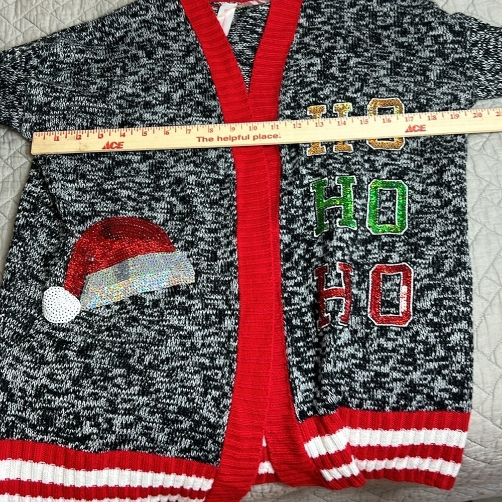 No Boundries Christmas Sweater with Bling! Sz 3-5 - Picture 8 of 9